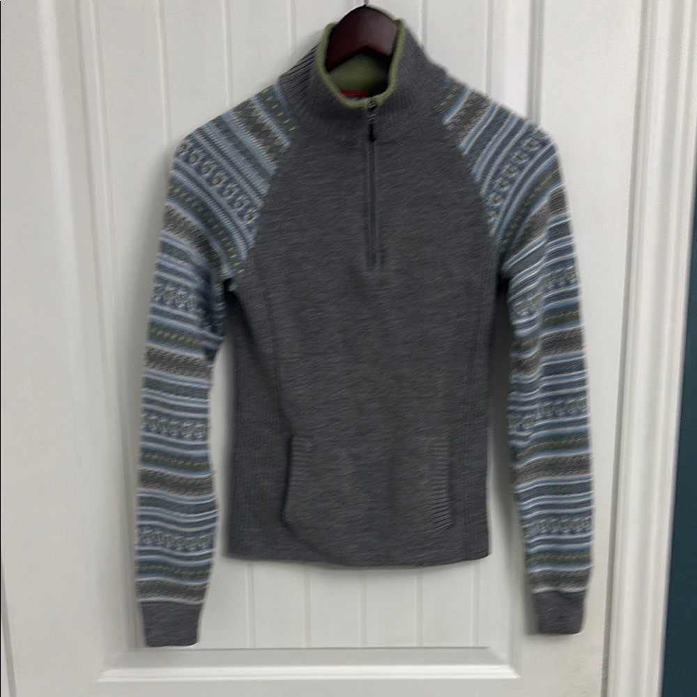 NORTH FACE Wool Blend Quarter Zip Sweater